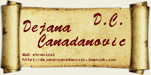 Dejana Čanadanović vizit kartica